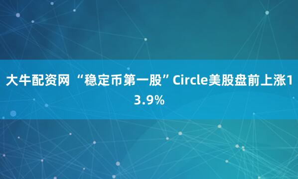 大牛配资网 “稳定币第一股”Circle美股盘前上涨13.9%