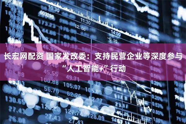 长宏网配资 国家发改委：支持民营企业等深度参与“人工智能+”行动