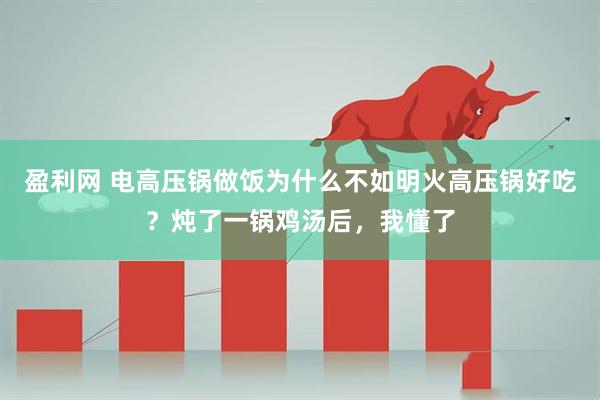 盈利网 电高压锅做饭为什么不如明火高压锅好吃？炖了一锅鸡汤后，我懂了